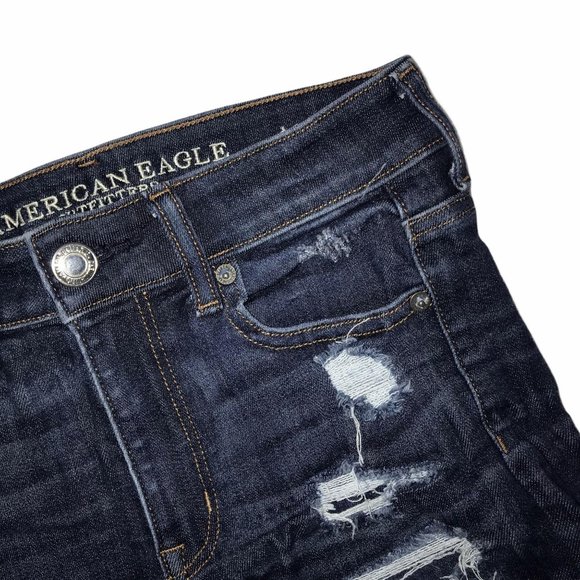 American Eagle Hi-Rise Shortie Mom Grunge Shorts 4 - Picture 3 of 9